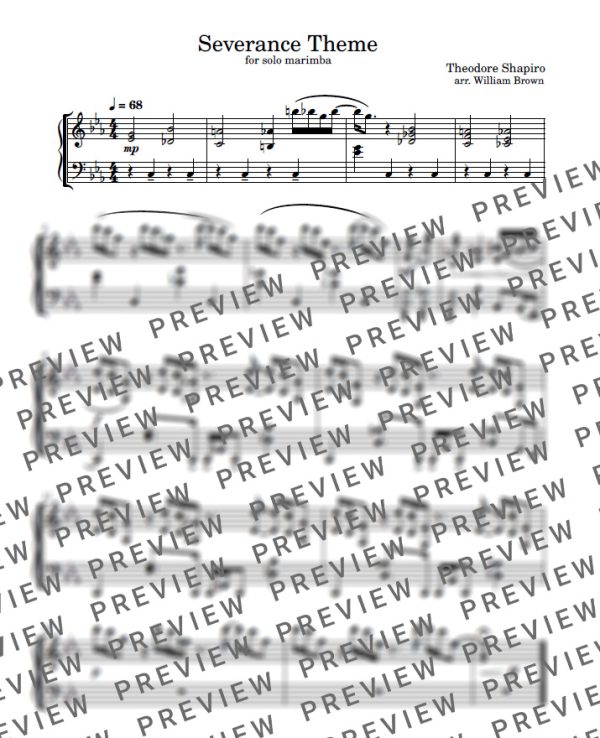 Severance Theme arranged for Solo Marimba